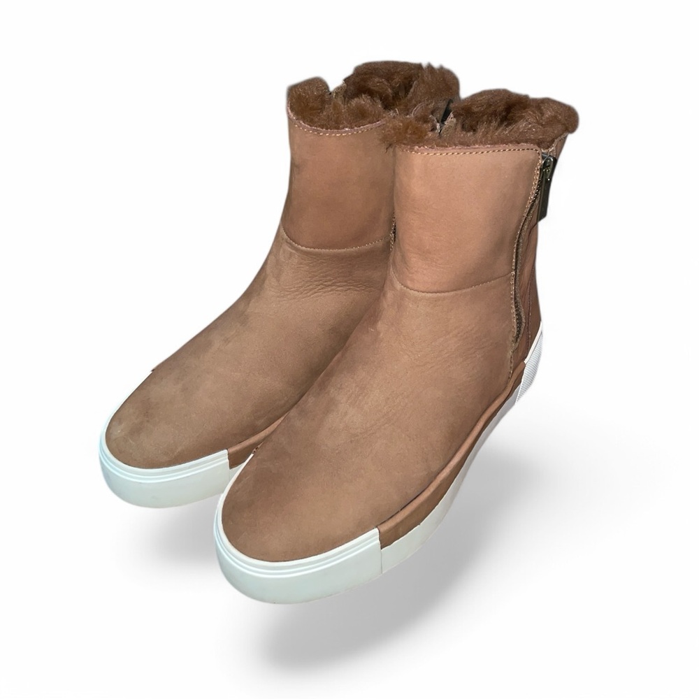 Brown Fur-Lined Ankle Boots